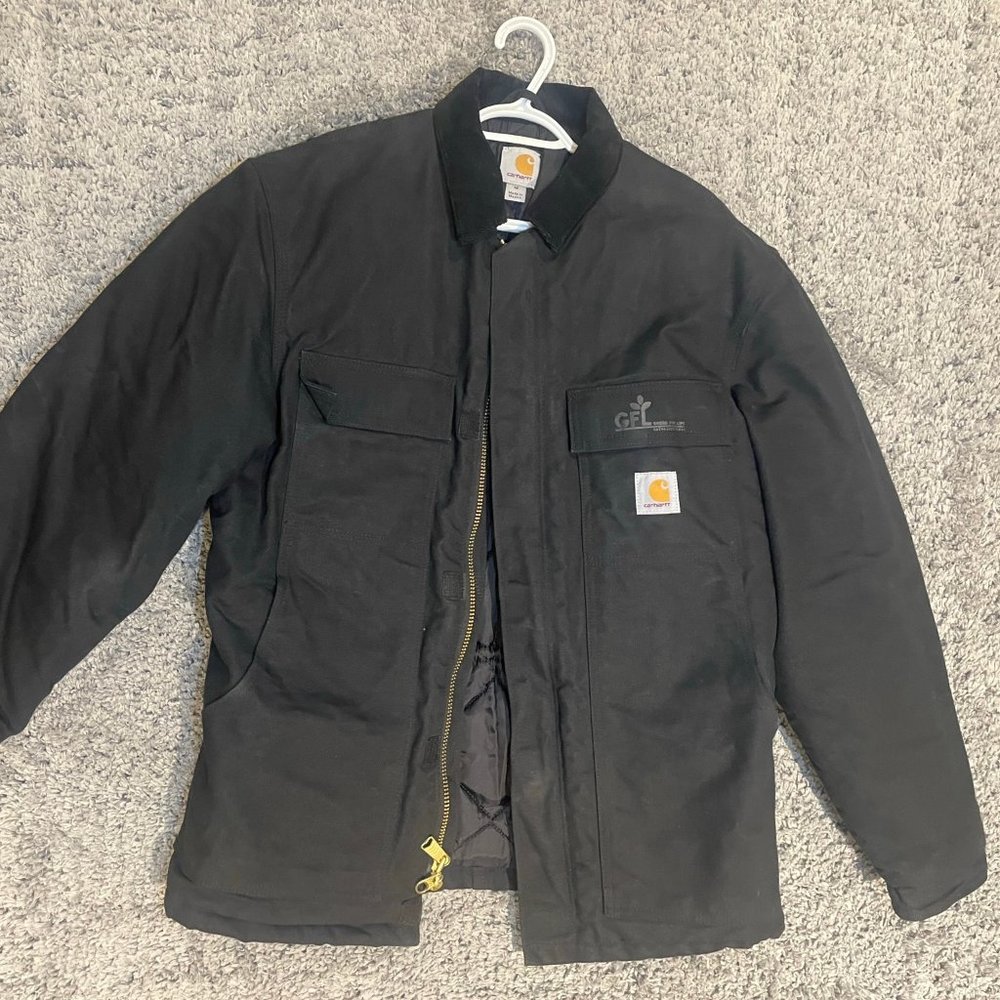Carhartt Men's Traditional Arctic Quilt Lined Duck Jacket (Black), New